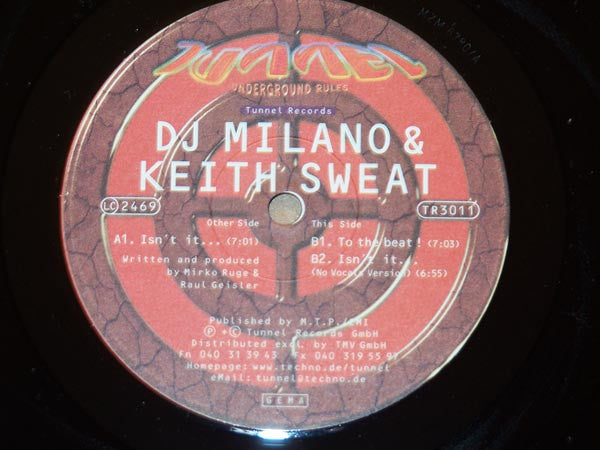 DJ Mirko Milano & Keith Sweat (2) : Isn't It... (12")
