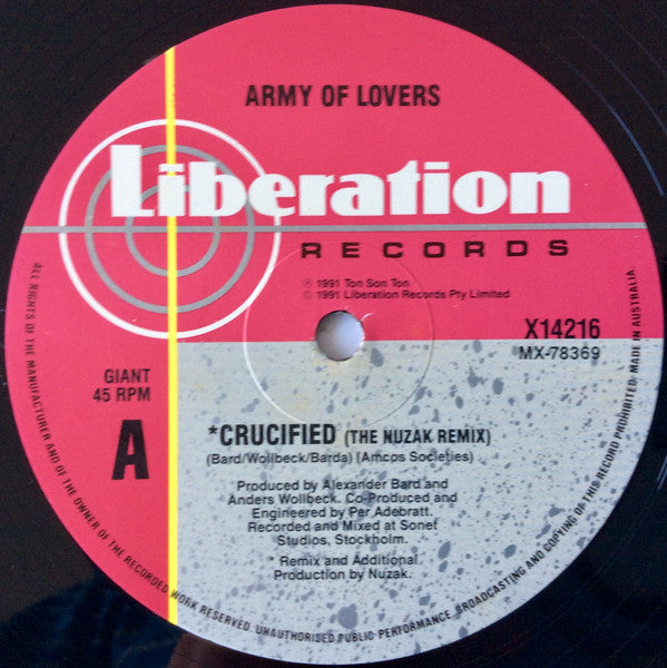 Army Of Lovers : Crucified (12")