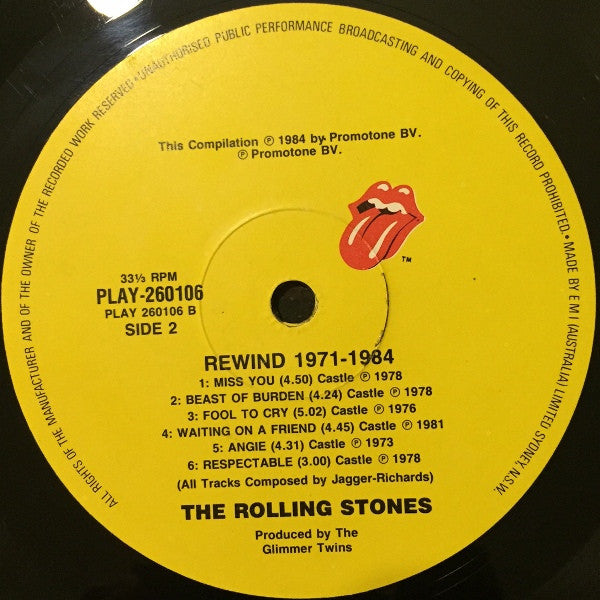 The Rolling Stones : Rewind (1971-1984) (LP, Comp)
