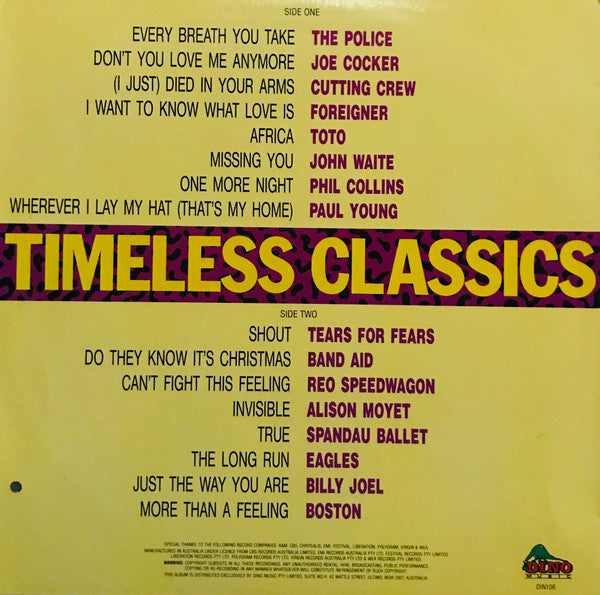 Various : Timeless Classics (LP, Comp)