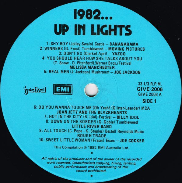 Various : 1982 Up In Lights (LP, Comp)