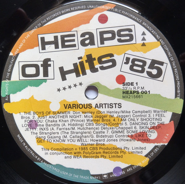 Various : Heaps Of Hits '85 (2xLP, Comp)