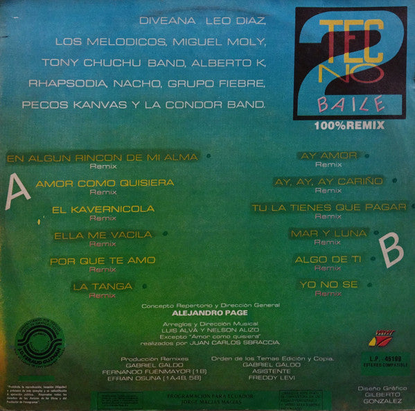 Various : Tecno Baile 2 (LP, Comp)