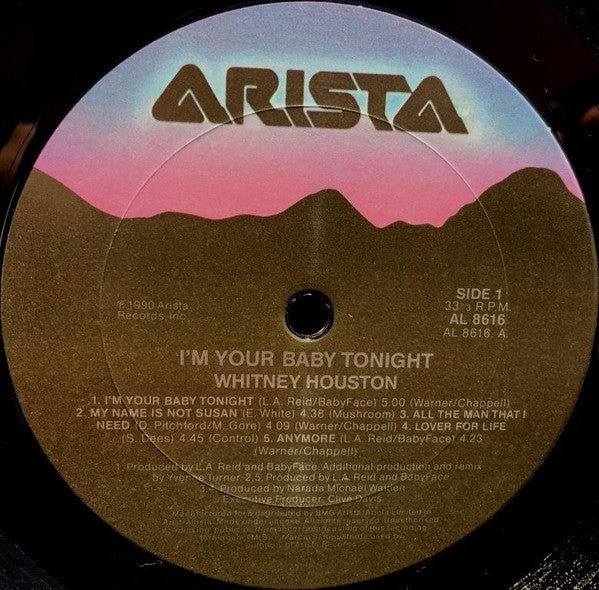 Whitney Houston : I'm Your Baby Tonight (LP, Album, Gat)