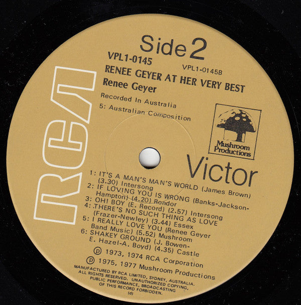 Renee Geyer : At Her Very Best (LP, Comp)