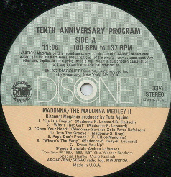 Various : Disconet Tenth Anniversary Program (2x12", P/Mixed)