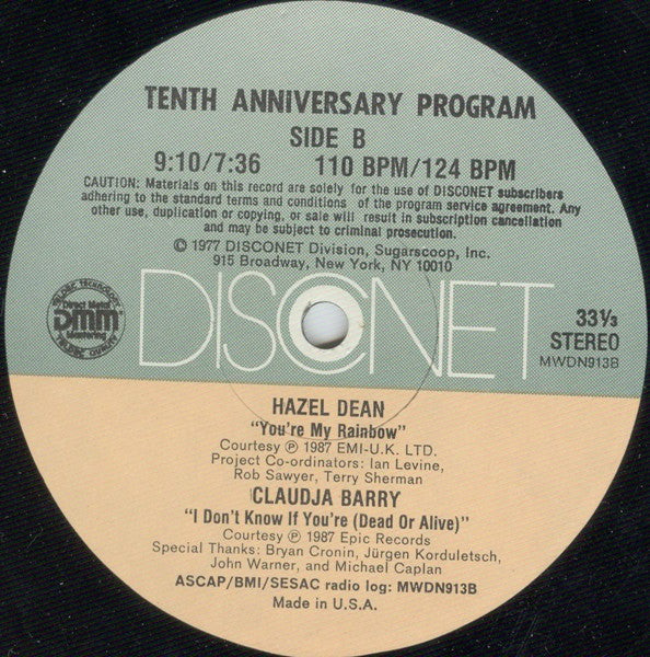 Various : Disconet Tenth Anniversary Program (2x12", P/Mixed)