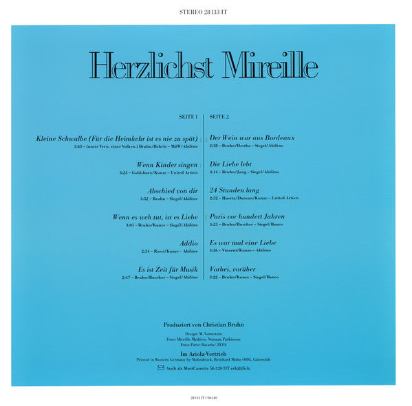 Mireille Mathieu : Herzlichst Mireille (LP, Album)