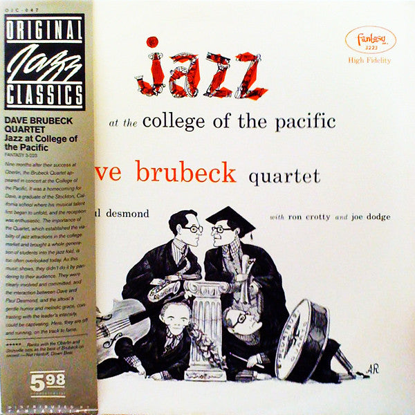 The Dave Brubeck Quartet Featuring Paul Desmond With Ron Crotty And Joe Dodge : Jazz At College Of The Pacific (LP, Album, Mono, RE, Pit)