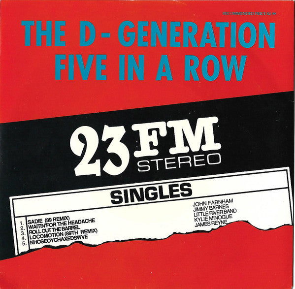 The D-Generation : Five In A Row (7", Single, Ltd)