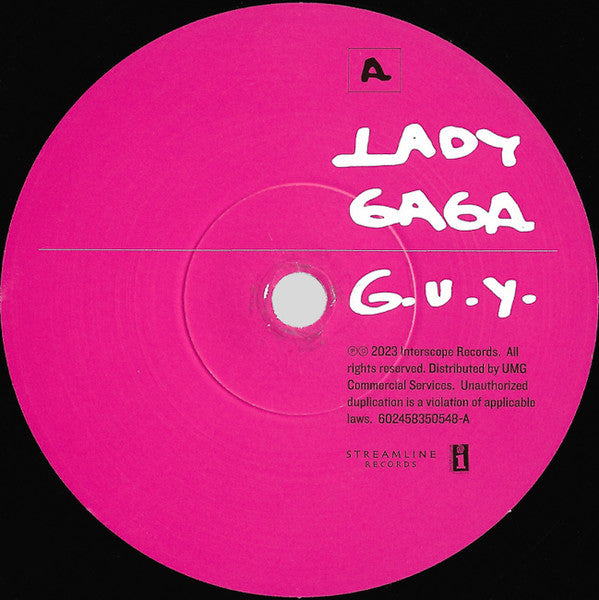 Lady Gaga : G.U.Y. (7", S/Sided, Single, Etch, Ltd)