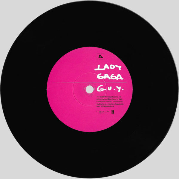 Lady Gaga : G.U.Y. (7", S/Sided, Single, Etch, Ltd)