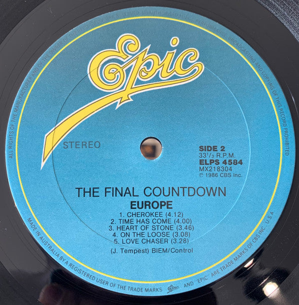 Europe (2) : The Final Countdown (LP, Album)