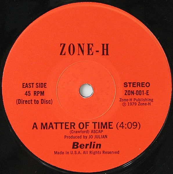 Berlin : A Matter Of Time (7", Single)