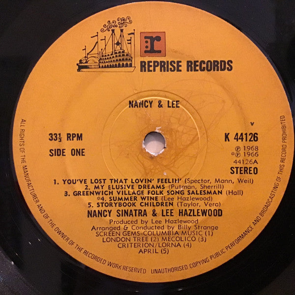 Nancy Sinatra & Lee Hazlewood : Nancy & Lee (LP, Album, RE)