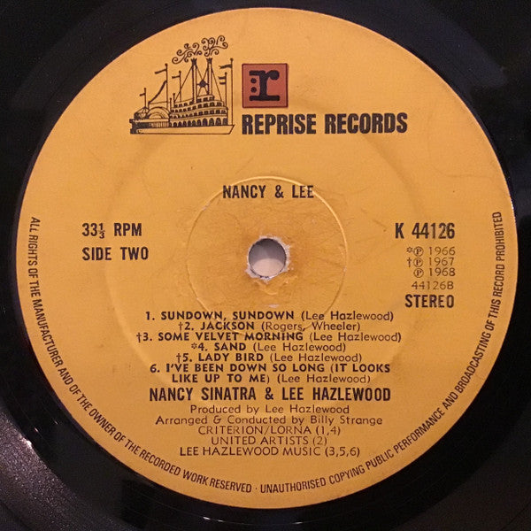 Nancy Sinatra & Lee Hazlewood : Nancy & Lee (LP, Album, RE)