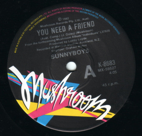 Sunnyboys : You Need A Friend (7", Ltd)