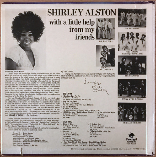 Shirley Alston : With A Little Help From My Friends (LP, Album)