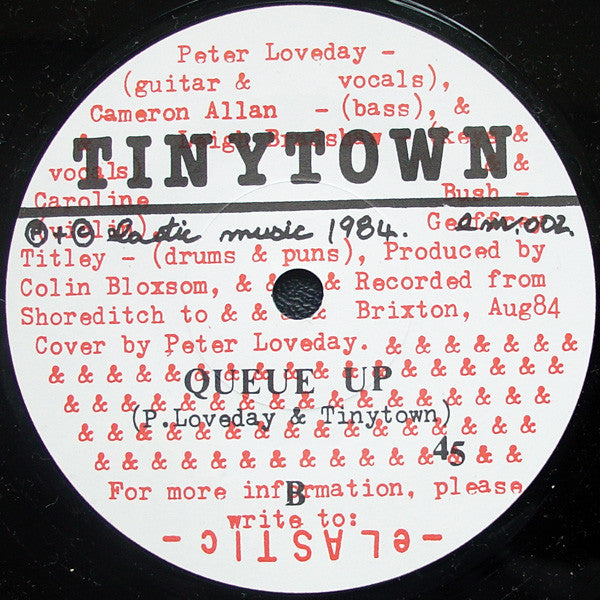 Tiny Town : Living Out Of Living / Queue Up (7")