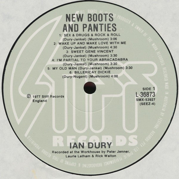 Ian Dury : New Boots And Panties (LP, Album, RE, Ext)