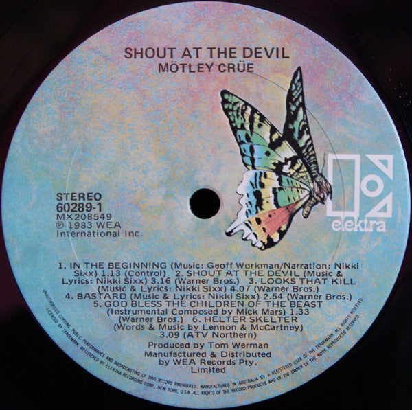 Mötley Crüe : Shout At The Devil (LP, Album, gat)