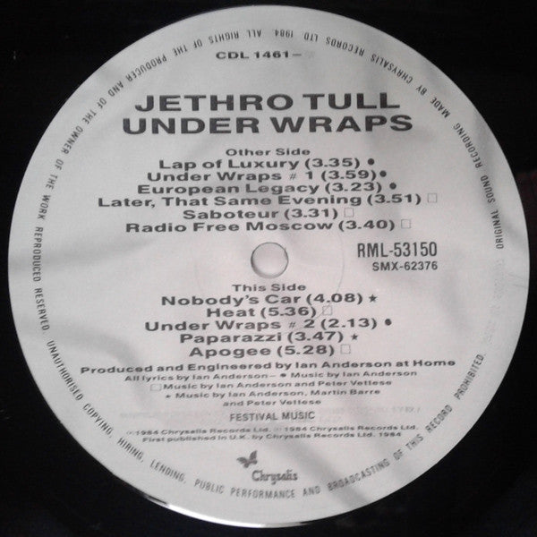 Jethro Tull : Under Wraps (LP, Album)