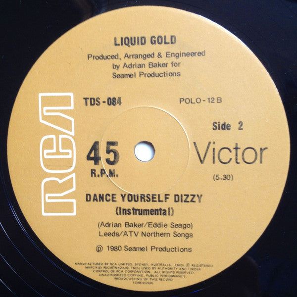 Liquid Gold : Dance Yourself Dizzy (12")