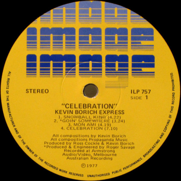 Kevin Borich Express : Celebration! (LP, Album)