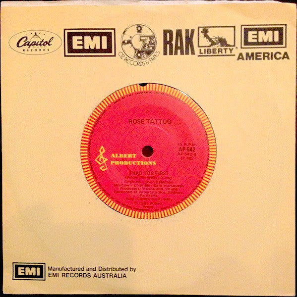 Rose Tattoo : Rock 'N' Roll Is King (7", Single)
