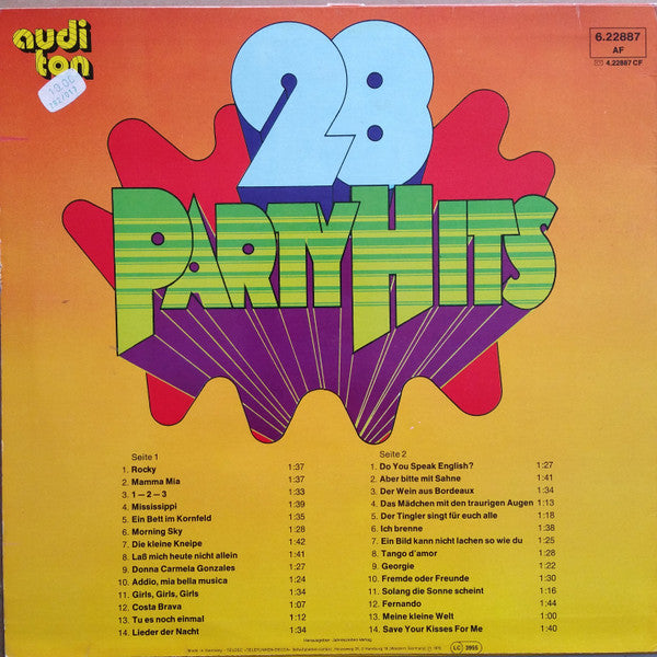 Unknown Artist : 28 Party Hits (LP, Mixed)