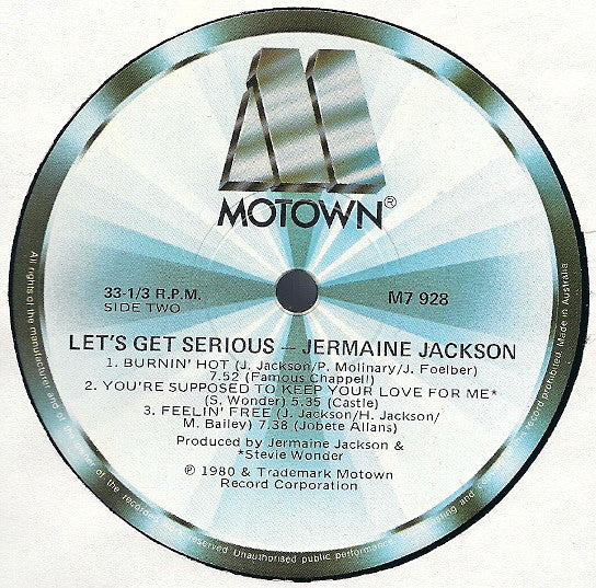 Jermaine Jackson : Let's Get Serious (LP, Album)