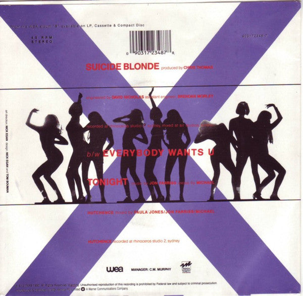 INXS : Suicide Blonde (7", Single)