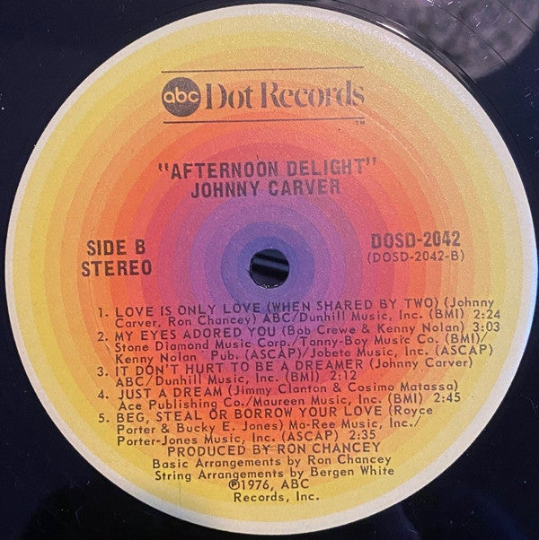 Johnny Carver : Afternoon Delight (LP, Album)