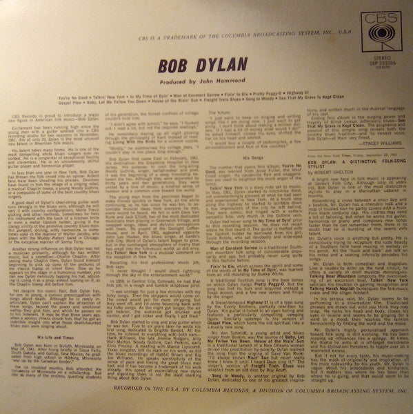Bob Dylan : Bob Dylan (LP, Album)