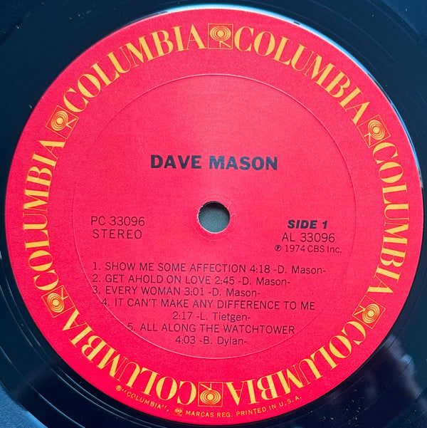 Dave Mason : Dave Mason (LP, Album, Pit)