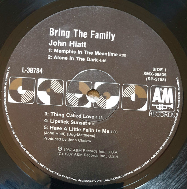 John Hiatt : Bring The Family (LP, Album)