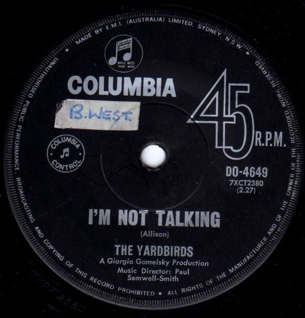 The Yardbirds : I'm A Man (7", Single)