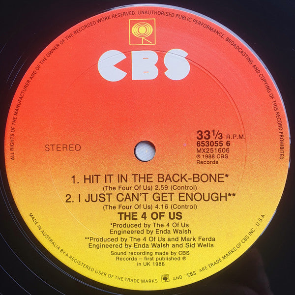 The 4 Of Us : I Just Can't Get Enough (12", Single)