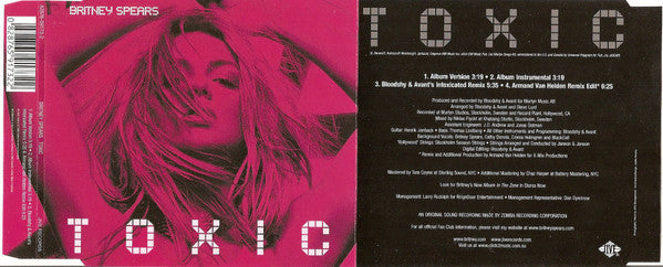 Britney Spears : Toxic (CD, Single)