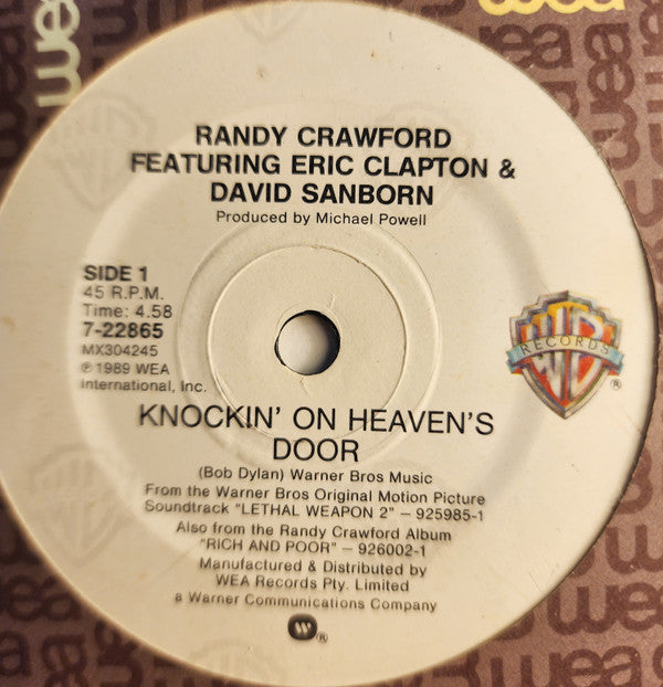 Randy Crawford Featuring Eric Clapton, David Sanborn : Knockin' On Heaven's Door (7", Single)