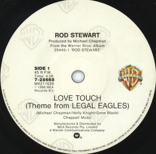 Rod Stewart : Love Touch (Theme From Legal Eagles) (7")