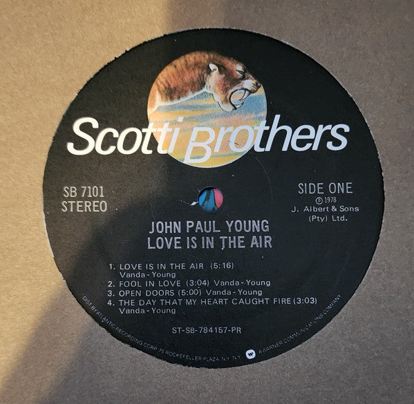 John Paul Young : Love is in the Air (LP, Album, Promo)