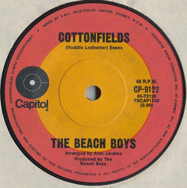 The Beach Boys : Cottonfields / The Nearest Faraway Place (7&quot;, Single)