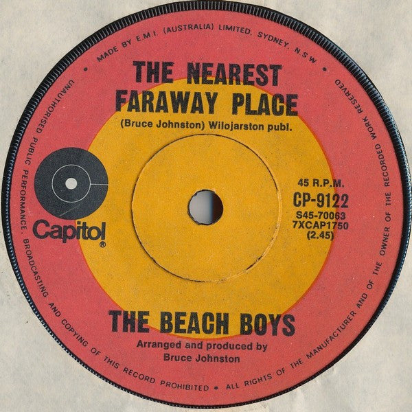 The Beach Boys : Cottonfields / The Nearest Faraway Place (7", Single)