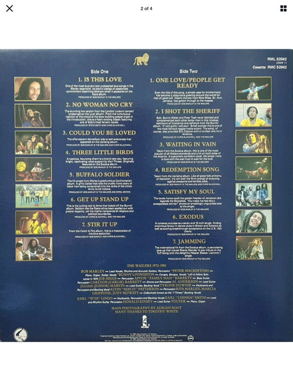 Bob Marley & The Wailers : Legend (The Best Of Bob Marley And The Wailers) (LP, Comp, Gat)