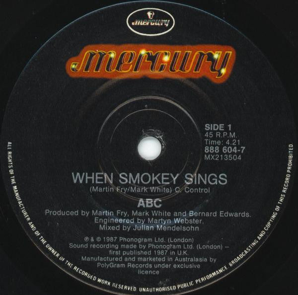 ABC : When Smokey Sings (7&quot;, Single)