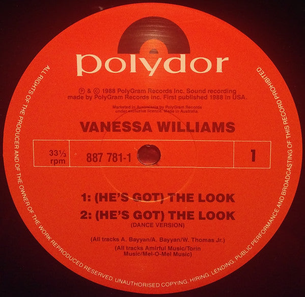 Vanessa Williams : (He's Got) The Look (12", Single)