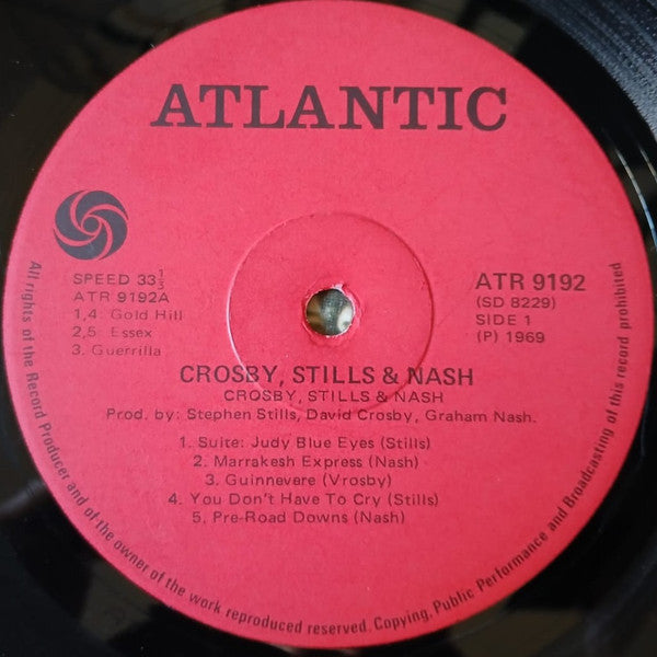 Crosby, Stills & Nash : Crosby, Stills & Nash (LP, Album, Gat)