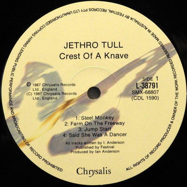 Jethro Tull : Crest Of A Knave (LP, Album)