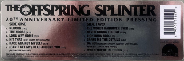 The Offspring : Splinter (LP, Album, RSD, Ltd, Pic, RE, 20t)